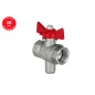 Кран шаровой 1/2" Г/Г Бабочка. для подкл. датчика температуры VALFEX