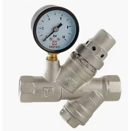 VALTEC Клапан подпиточный 1/2" с фильтром и манометром 2–5 бар (заводская настройка - 3 бар)