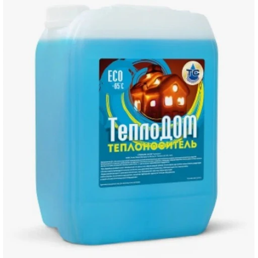 Теплоноситель (антифриз, Пропиленгликоль, конц. -65°С) "ТеплоДом" ECO-65 канистра 20кг Синий 006385