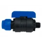 Кран шаровый D20 - 3/4'' ц/штуцер ПЭ VALFEX
