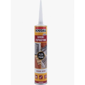 Клей-герметик полиуретановый Белый SOUDAL 40 FC 300мл. 137853