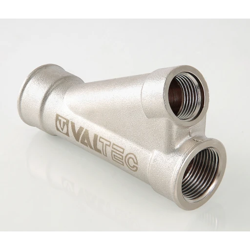 VALTEC Тройник косой 25° 1/2" x 1/2" x 1/2" Вн/Вн/Вн (для сальника греющего кабеля)
