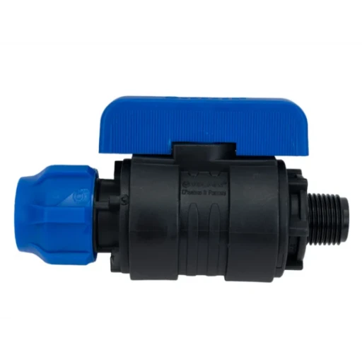 Кран шаровый D32 - 1/2'' ц/штуцер ПЭ VALFEX