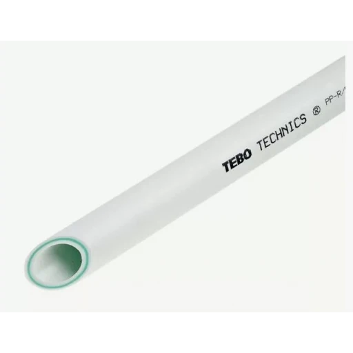 Труба армированная стекловолокном 20х3,4 PN25 SDR6 бел. TEBO (100) (зеленая армировка)***К