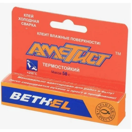 Клей холодная сварка АМЕТИСТ термостойкий 58гр.***К