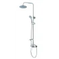 KONNER Душевой гарнитур D40 (корот.нос, стационар. душ L255мм + гибкий душ с 3 реж.лейкой) TS1400R К